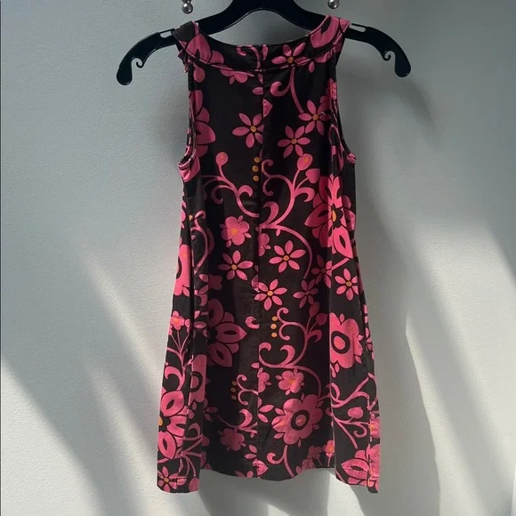 Gap Kids Floral Pink and Black Sleeveless Dress - Picture 3 of 3